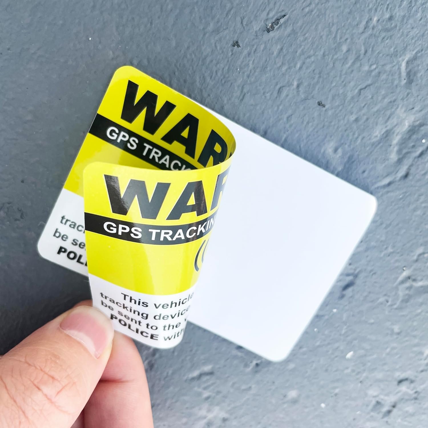 GPS Tracking Sticker Anti-Theft Car Vehicle Warning 6 Pack 2.5"x3.5" Vinyl Decals Two-Sided, In/Outdoor,Laminated for UV & Water
