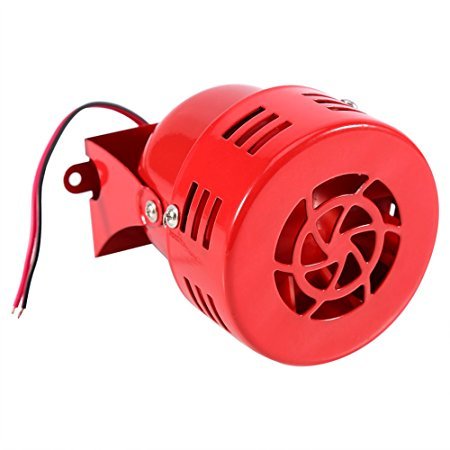 Horn Loud 12V Electric Car Truck Motorcycle Driven Brake Motor Air Raid Siren Horn Fire Rescue Alarm 50s Red