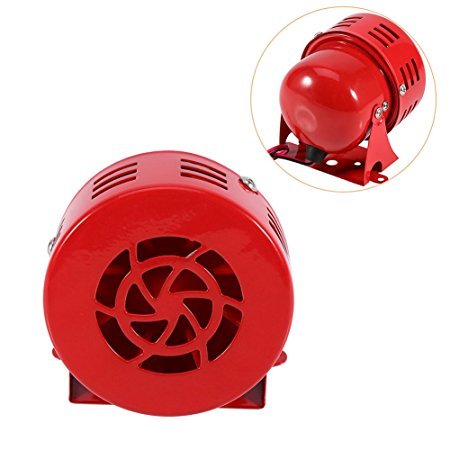 Horn Loud 12V Electric Car Truck Motorcycle Driven Brake Motor Air Raid Siren Horn Fire Rescue Alarm 50s Red