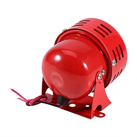 Horn Loud 12V Electric Car Truck Motorcycle Driven Brake Motor Air Raid Siren Horn Fire Rescue Alarm 50s Red