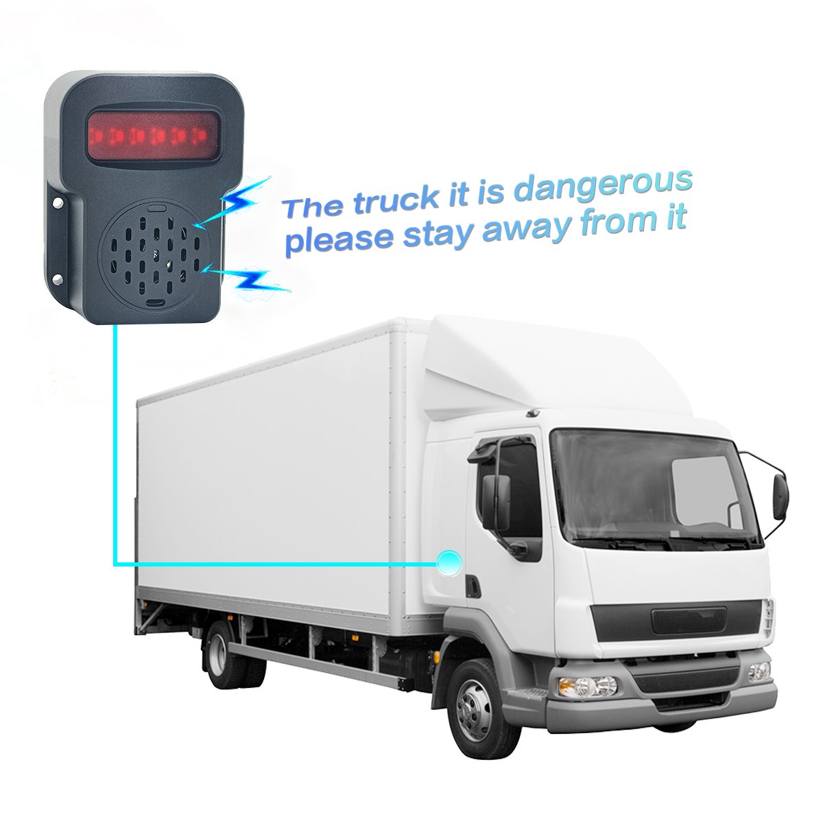 Volume Adjustable Blind Spot Radar BSD Alarm External Speaker Side Alarm Pedestrian for 9 Inch 10.1 Inch BSD Parking Monitor