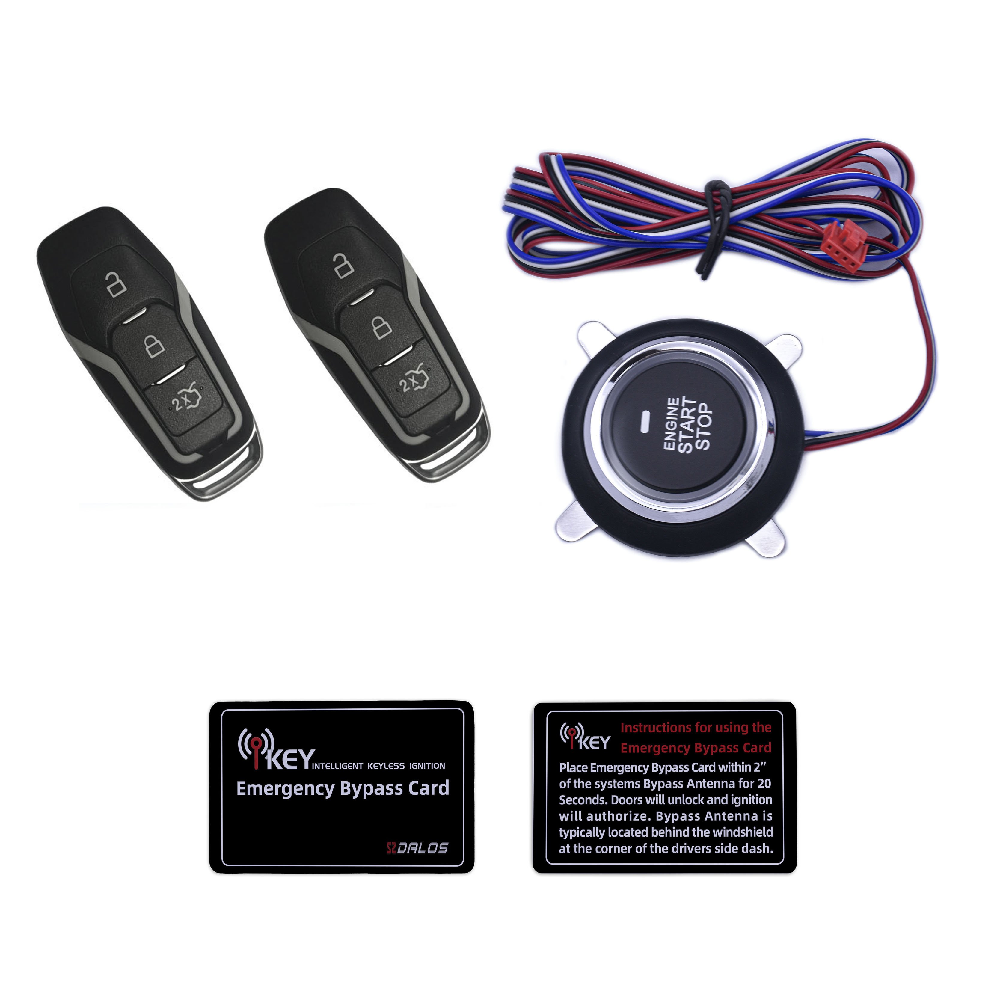 Full Functions PKE Keyless Entry System Push Button Engine Start Stop Remote Starter PKE Car Alarm With Remote for Toyota