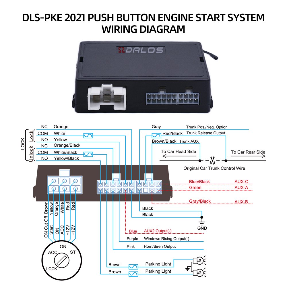 Full Functions PKE Keyless Entry System Push Button Engine Start Stop Remote Starter PKE Car Alarm With Remote for Toyota