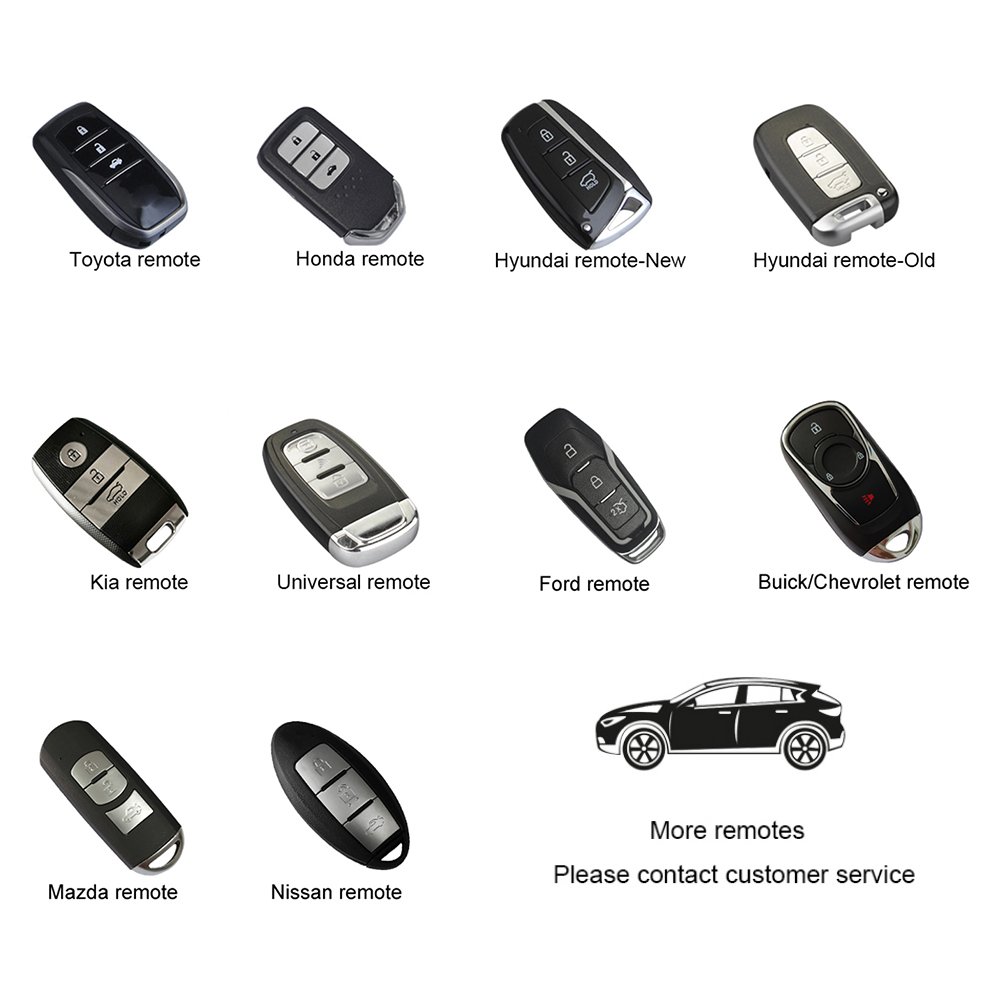 Full Functions PKE Keyless Entry System Push Button Engine Start Stop Remote Starter PKE Car Alarm With Remote for Toyota