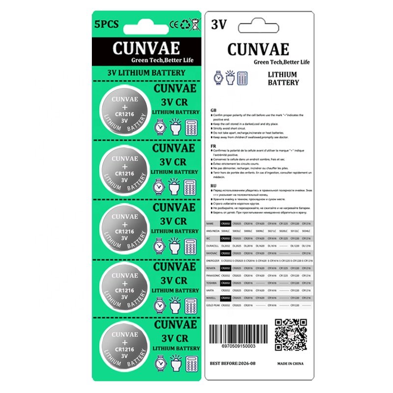 3v CR1216 CR1616 Battery CR1225 3V Lithium Batteries CR1220 CR11620 CR1632