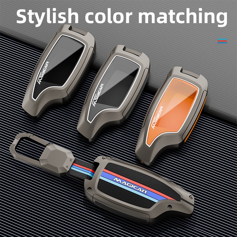 High Quality Stylish Leather Key Case Cover for Scher Khan Magicar 4 3 M4 M3 Two Way Car Alarm Cover Holder Magicar case