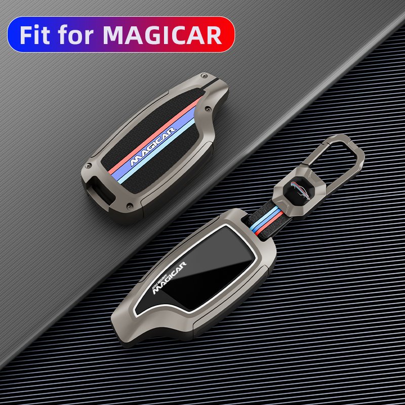 High Quality Stylish Leather Key Case Cover for Scher Khan Magicar 4 3 M4 M3 Two Way Car Alarm Cover Holder Magicar case