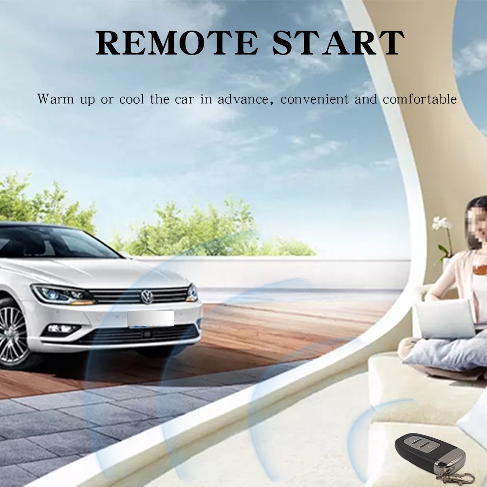 Push Button to Start Stop Engine Mobile Phone App With BT PKE Keyless Car Alarms System Control Ignition