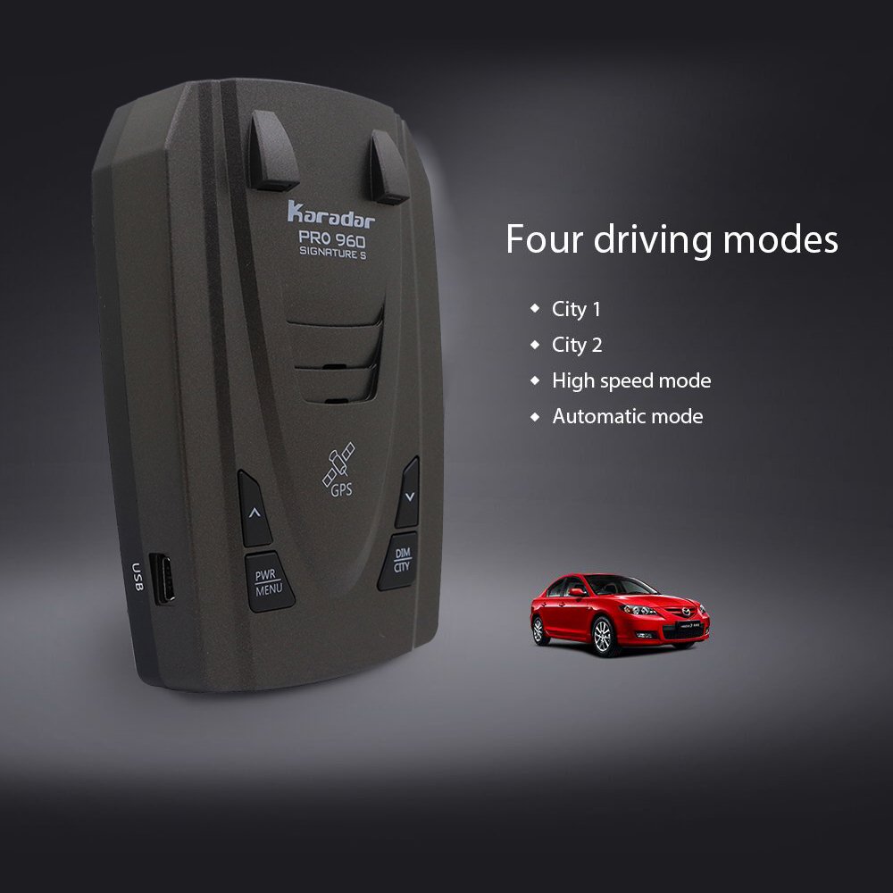 Radar Speed Detector Speed Measuring Alarm Car GPS Driving Recorder Karadar Pro 960