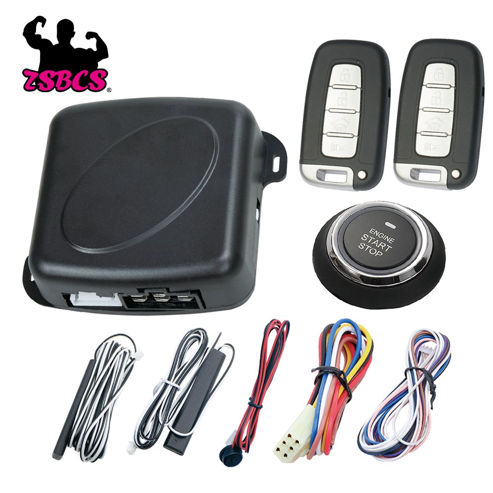 Pke Push Button Remote Engine Start Stop Anti-theft Keyless Entry Alarms System for Car with Smart Phone APP E09