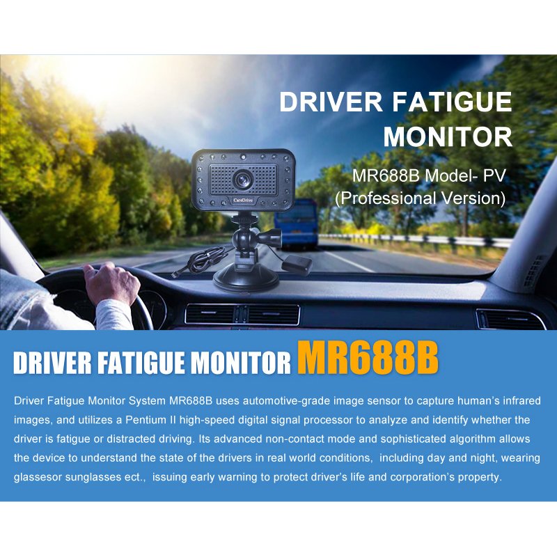 CareDrive Anti-Sleep Alarm Device Anti-Drowsy Driver Face Recognition Status Monitor Car Alarms Driver Fatigue Monitor for Bus