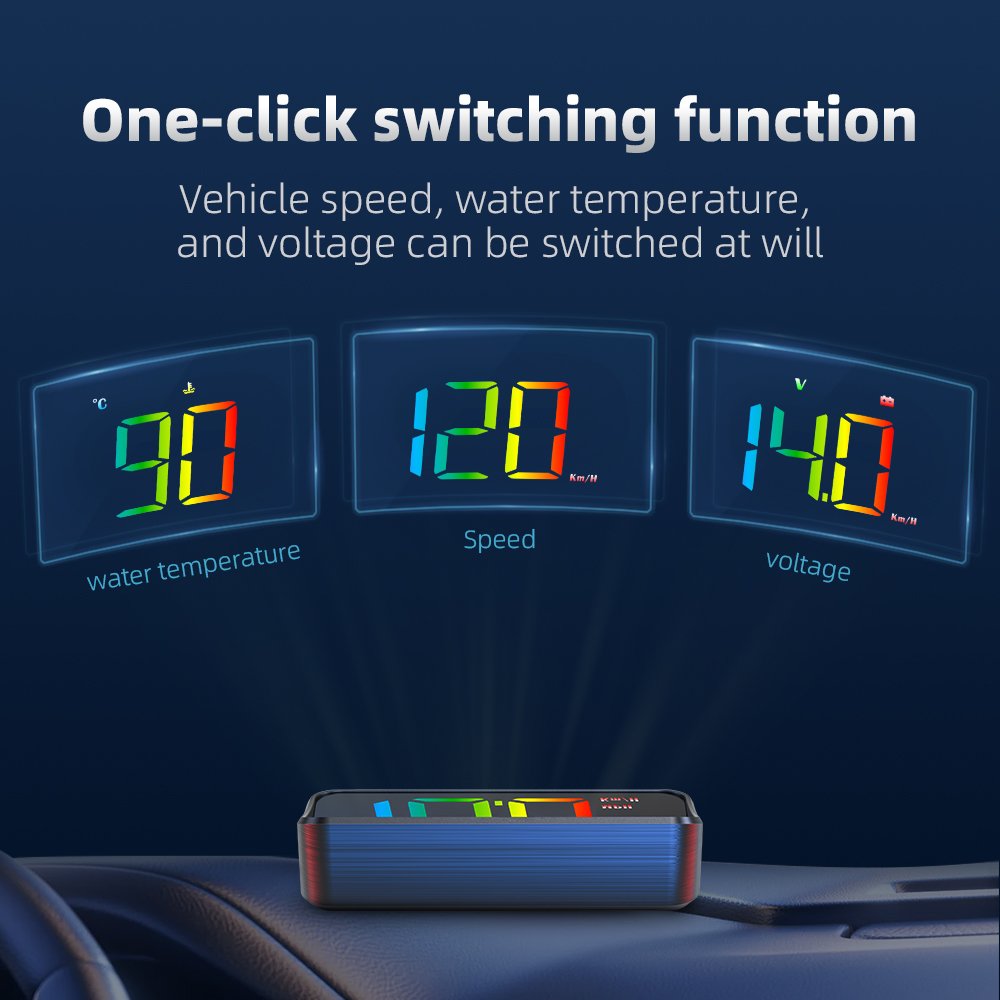 2025 Factory HUD M4 LED Head Display Cars Speed Water Temperature Display Speed Alarm OBD2 Hud Display for Car