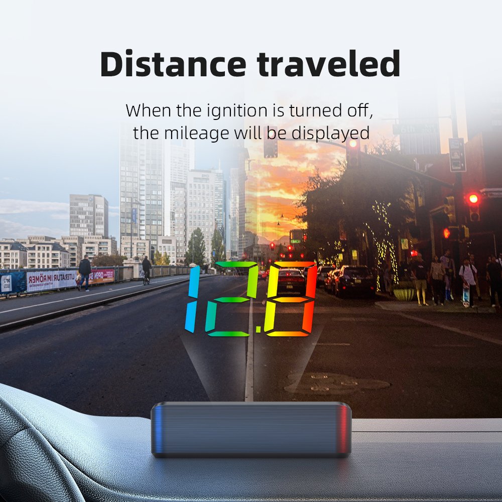 2025 Factory HUD M4 LED Head Display Cars Speed Water Temperature Display Speed Alarm OBD2 Hud Display for Car
