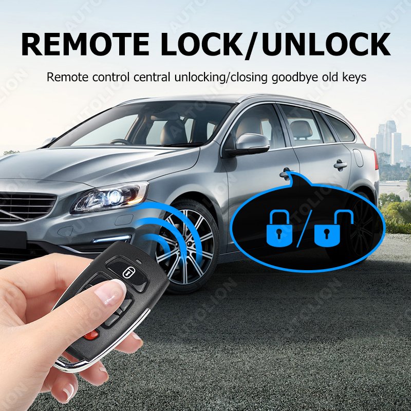 Car Alarm System 1 Way Remoter Button Lcd Smart Car Key PKE Auto Lock & Unlock Remote Starter Push Start Stop Engine