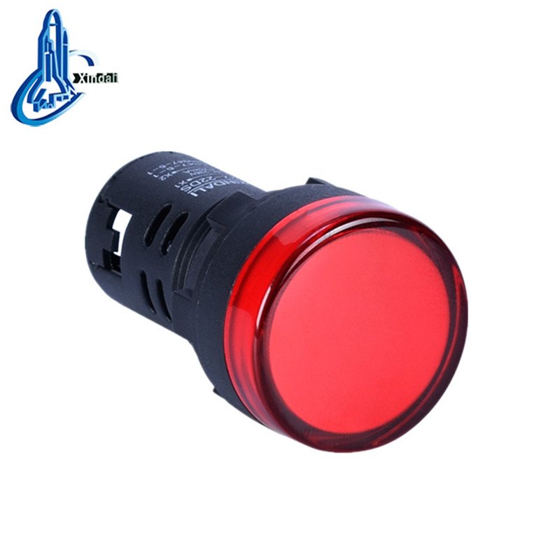 AD22-22DS New 22MM Panel Mount LED Power Electronic Indicator Pilot Signal Light Lamp 12V 24V 110V 220V 380V Red LED for CAR