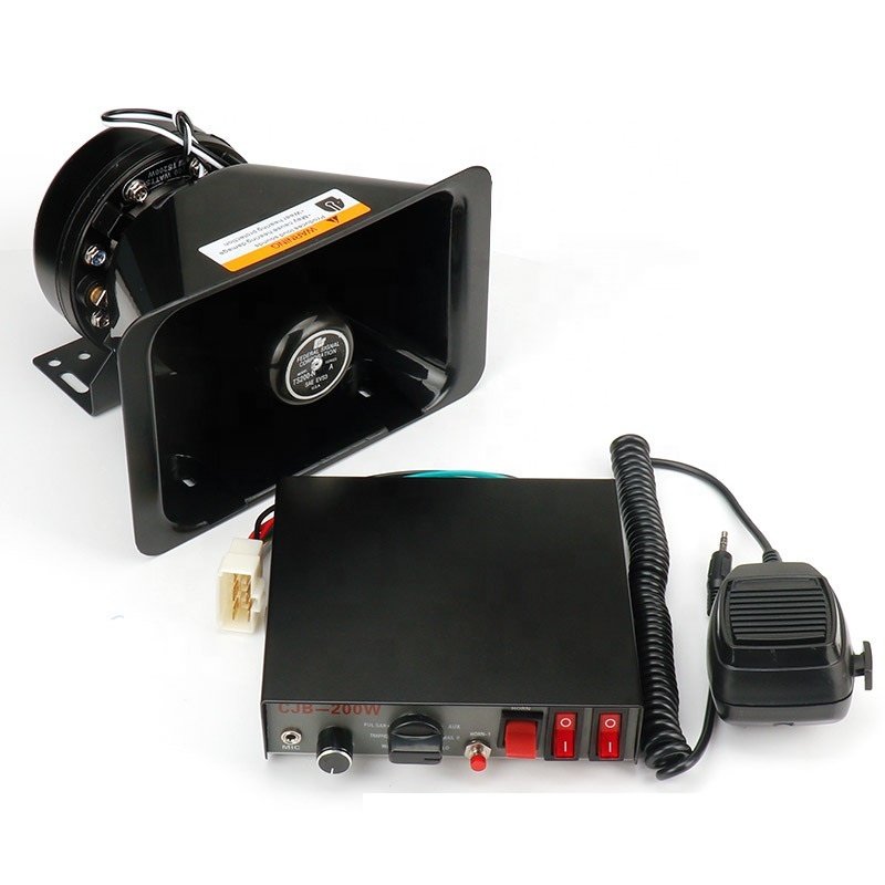 200W Siren Car Siren Sirena Ambulancia Emergency Vehicle Electronic Ambulance Firefighter Siren Alarm Amplifier