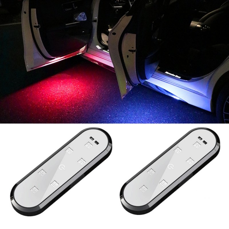 2024 New Products USB Rechargeable RGB Color Changing Light Car Door Warning Light Wireless Alarm Lamp Strobe Parking Light