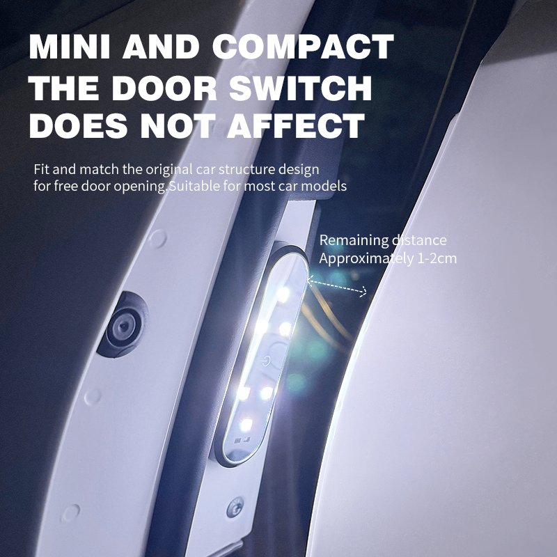 2024 New Products USB Rechargeable RGB Color Changing Light Car Door Warning Light Wireless Alarm Lamp Strobe Parking Light