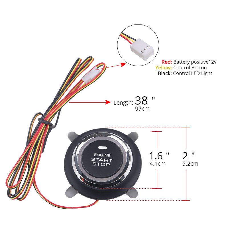 Smart Engine Push Button Start Sop Anti-theft Remote Control PKE Push to Start Car Alarm Keyless Entry System