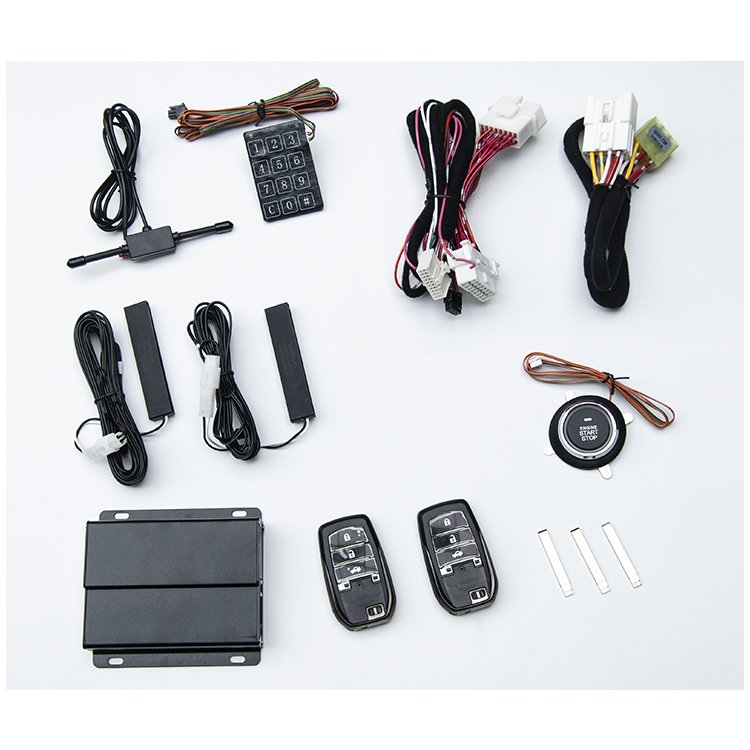 Car Alarm Remote Engine Start Push Start Remote Locking Kit With Immobilizer for Toyota Hilux