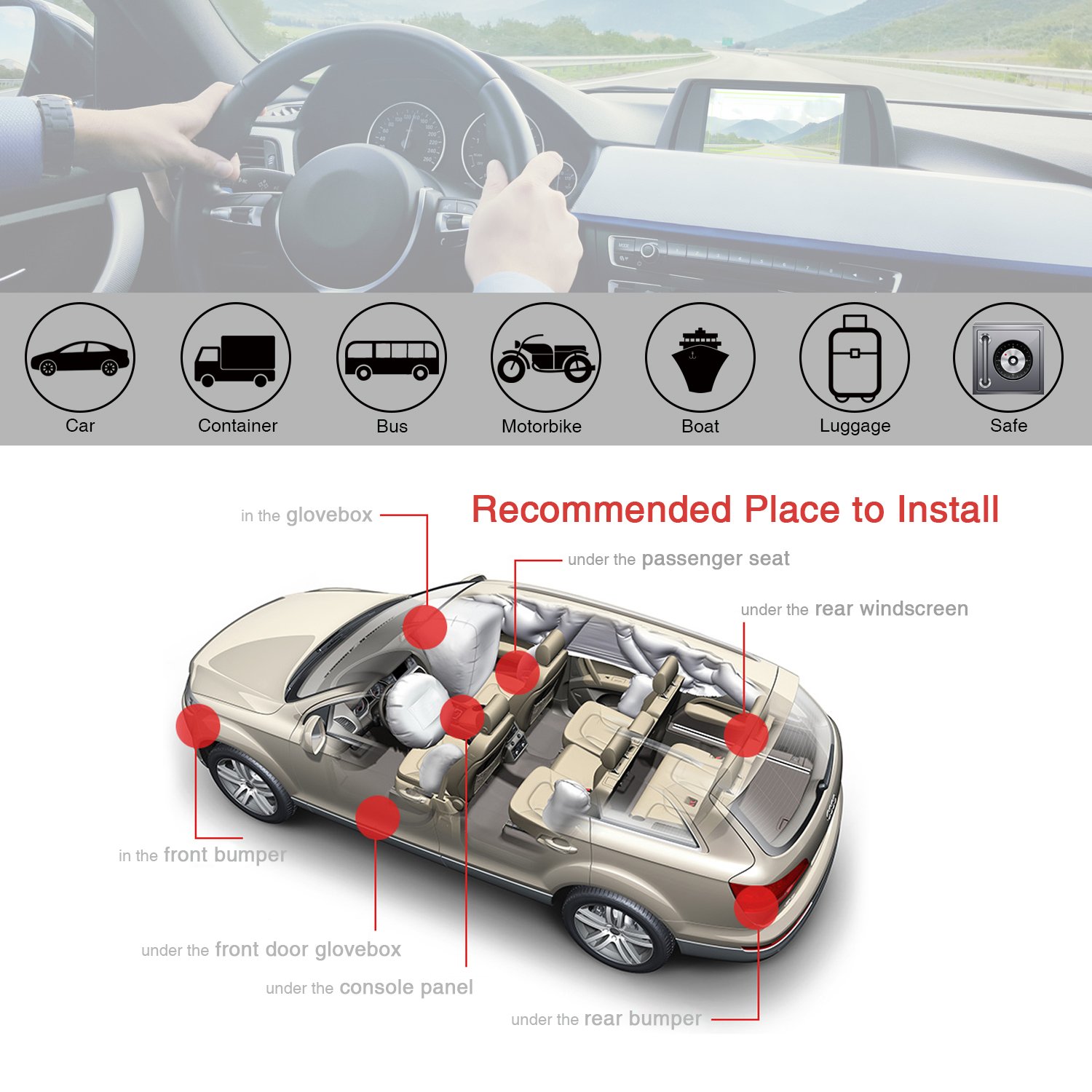 Waterproof 20000mAh Magnetic Car TKSTAR TK918C Vehicle GPS Tracker Drop Shock Alarm