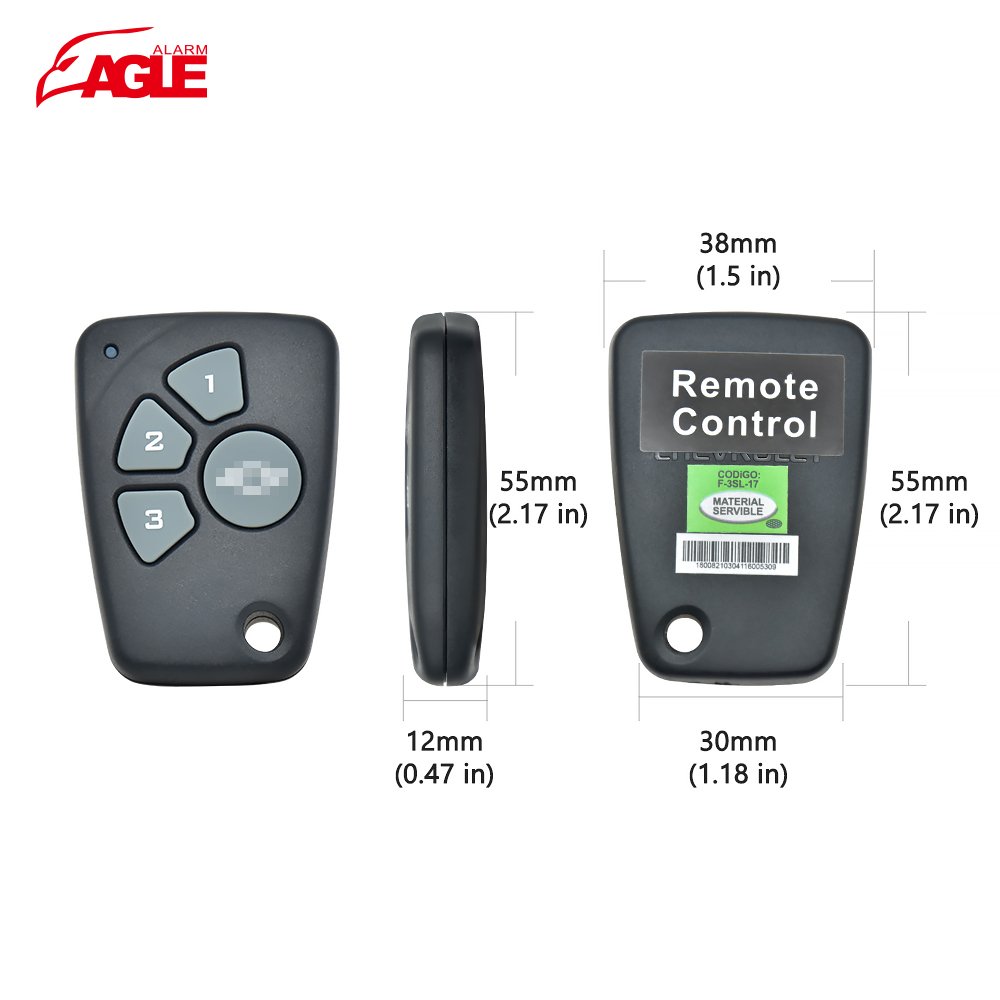 Popular in Ecuador Market 12V One Way Original Chevrolet 4 Button Remote Controller for Car Alarm