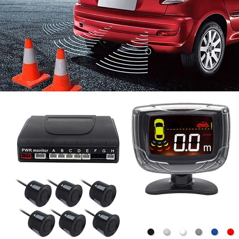 Universal Car Parking Sensors Kit Security Buzzer Radar Warning Park Aid LCD Display Car 6pcs Park Sensor Parking Sensor System