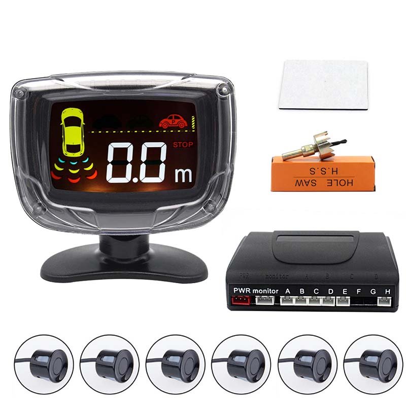 Universal Car Parking Sensors Kit Security Buzzer Radar Warning Park Aid LCD Display Car 6pcs Park Sensor Parking Sensor System