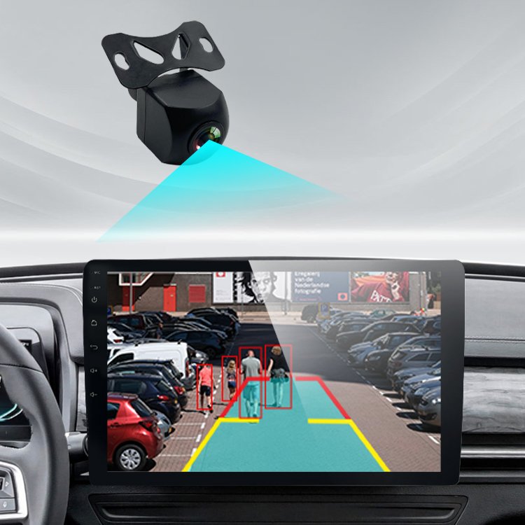 AI Intelligent Reverse Car Camera Active Detection System Rear View Camera Reversing Parking Cam With Buzzer Radar Alarm