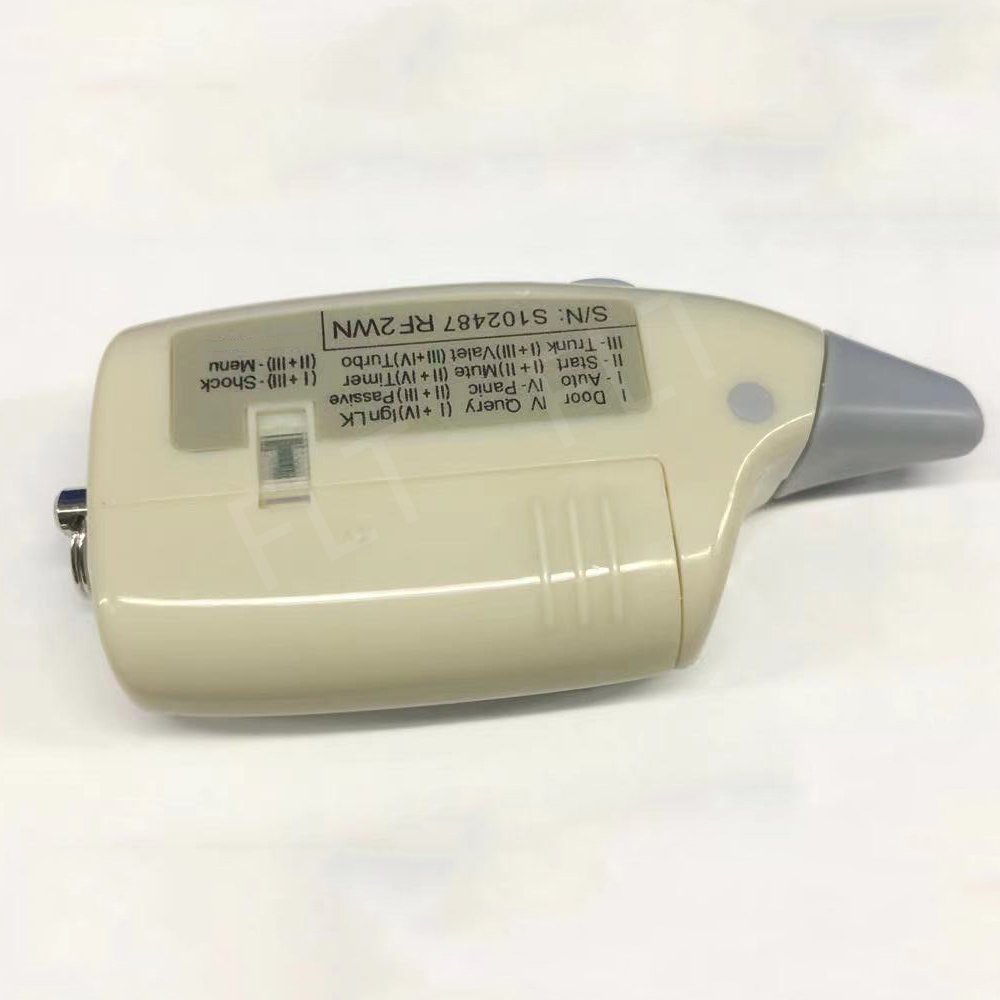 White Car Key M 902 903 Big LCD Two Way Remote Suitable for Mag Two Way Car Alarm Systems 901 902 903 Keychain with Stickers