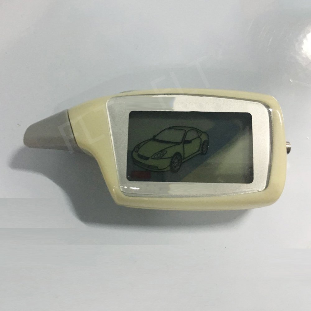 White Car Key M 902 903 Big LCD Two Way Remote Suitable for Mag Two Way Car Alarm Systems 901 902 903 Keychain with Stickers