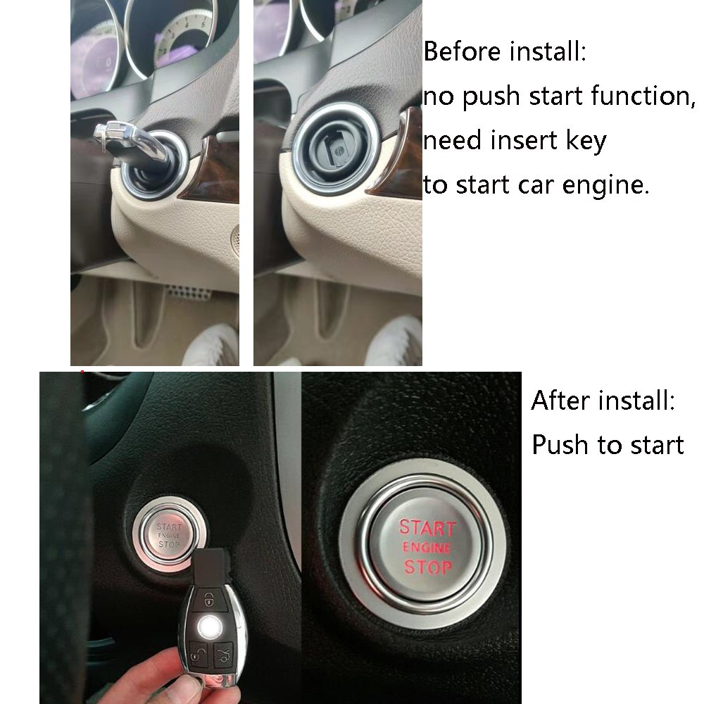 For Mercedes Benz GL X164 ML W164 R W251 S W221 Year 06-08 Car Facelift Push Start Stop Remote Starter and Keyless Access System