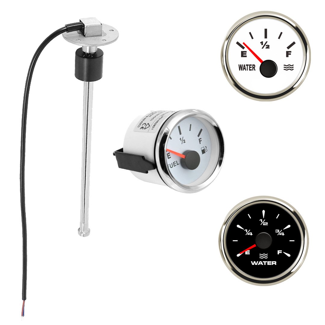 52mm 240-33ohms Water Level Gauge Meter 240-33 0-190 Ohms with Alarm for Marine Car Boat