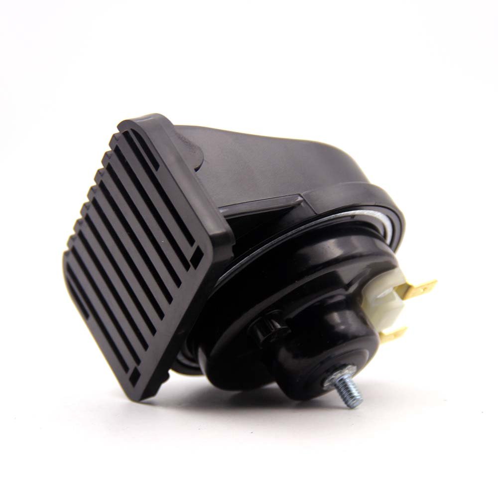 CHSKY 12V 24V Speaker Horn Black Universal Auto Horn Crisp Elegance Aluminum Copper Electric Horn Car Audio System