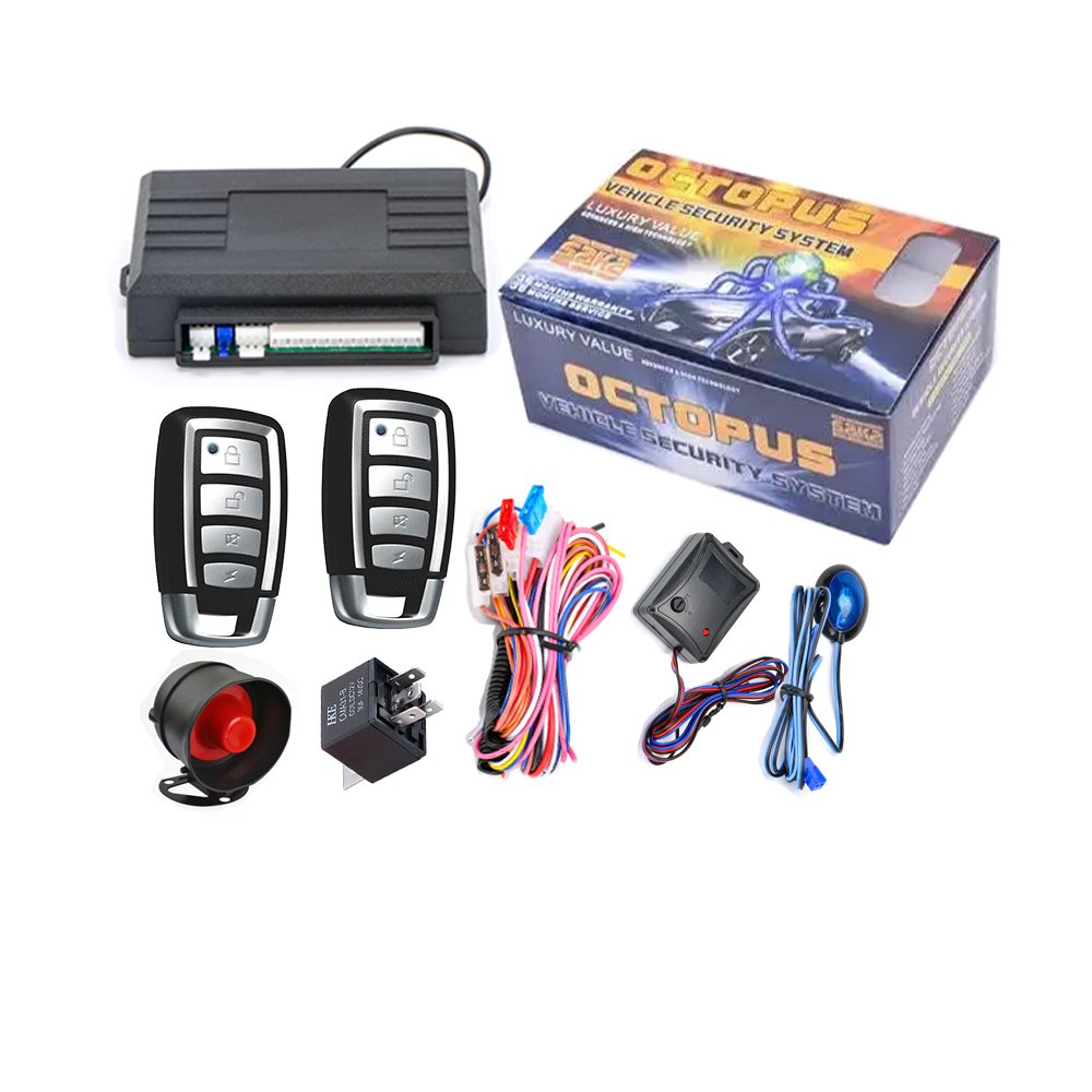 12V Universal Car Alarm System Anti-Hijacking Central Locking System One Way Smart Keyless Entry Car Security System