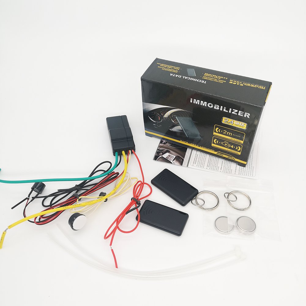 Auto Anti-hijacking Inmovilizador RFID 2.4 Ghz Black DC 12V Universal Car Alarm System Alarma Para Auto Car Immobilizer