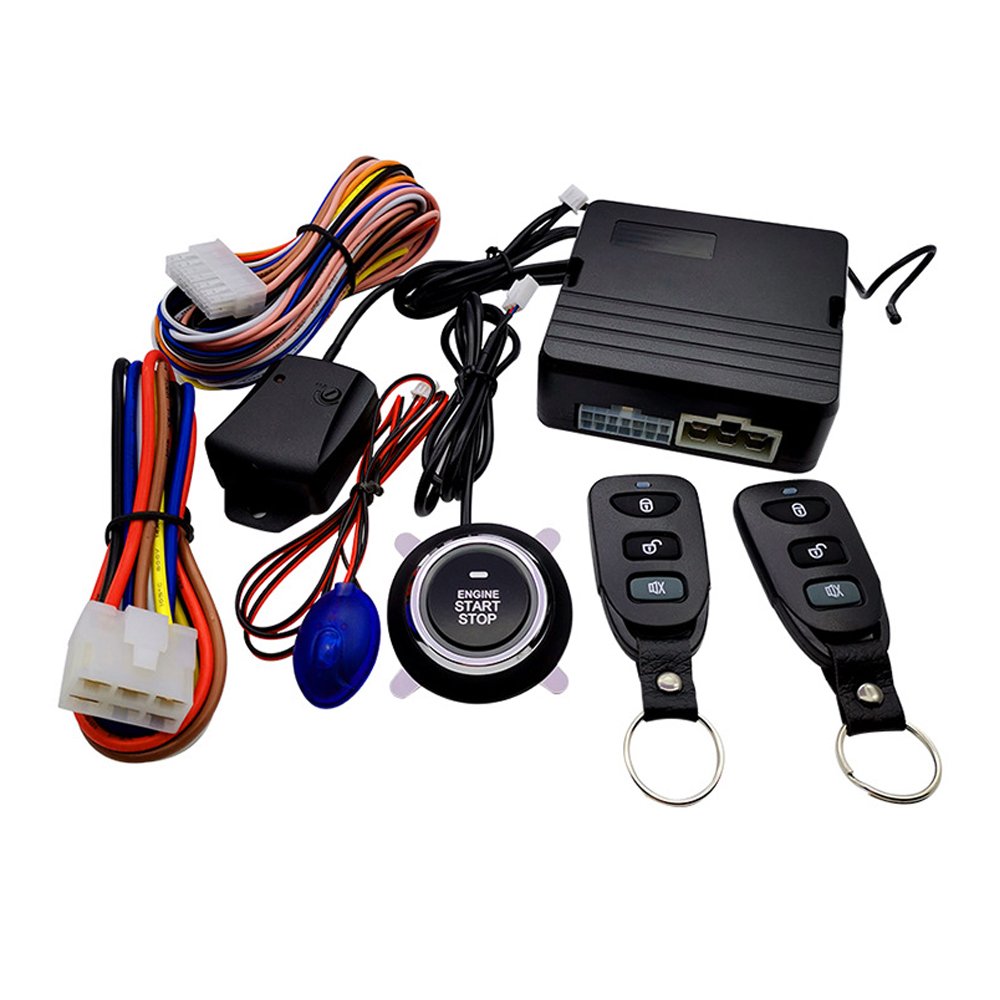 Remote Start Car Security Alarm PKE Keyless Push Button Start System