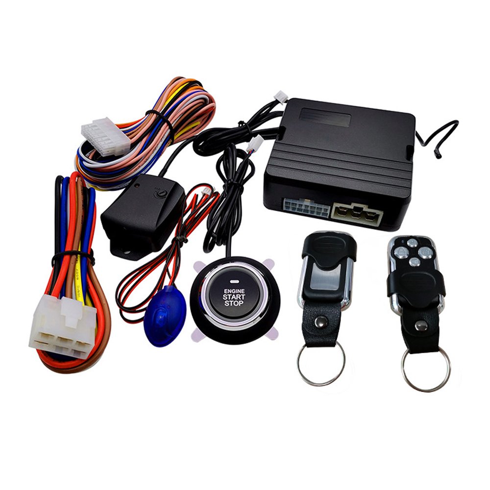 Remote Start Car Security Alarm PKE Keyless Push Button Start System