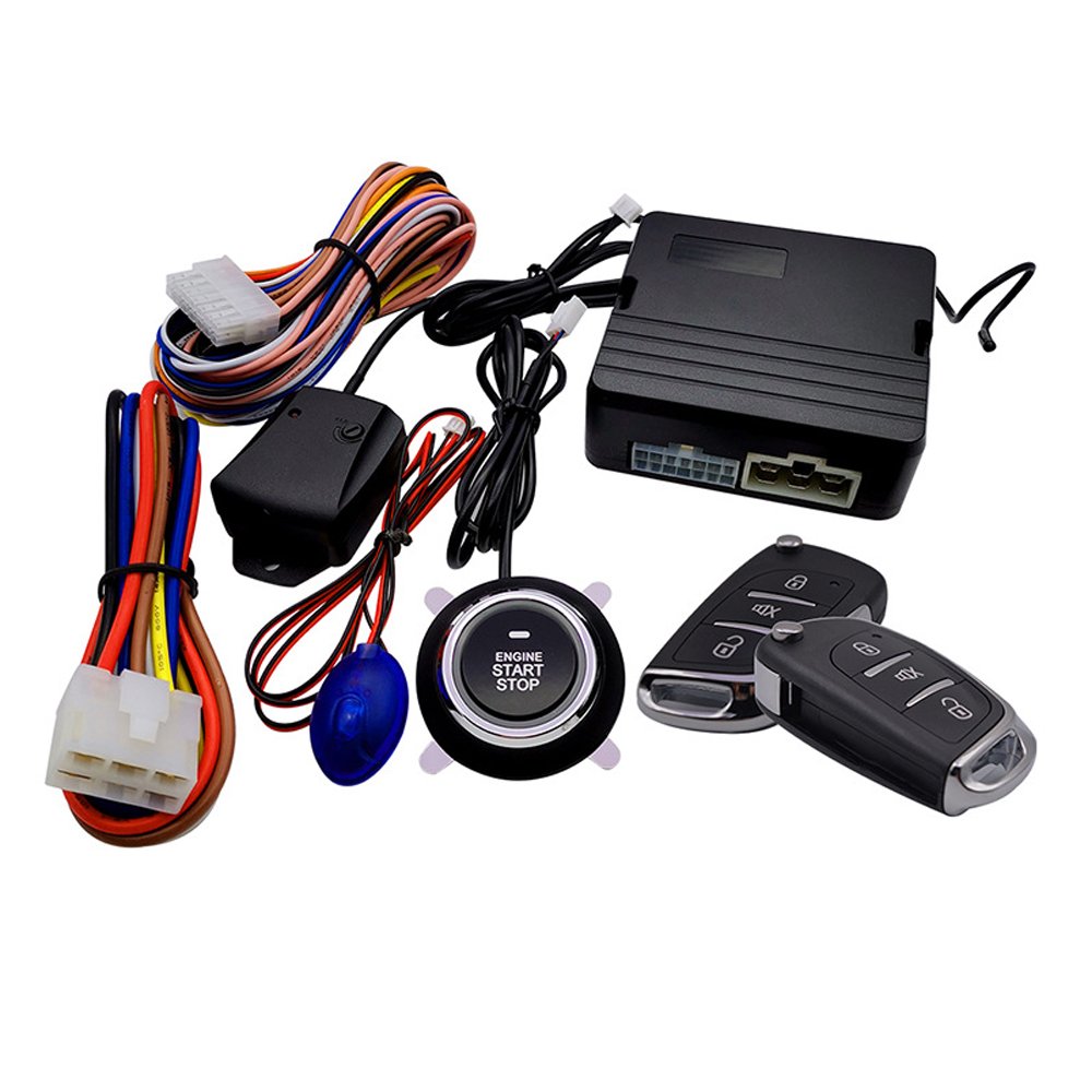 Remote Start Car Security Alarm PKE Keyless Push Button Start System