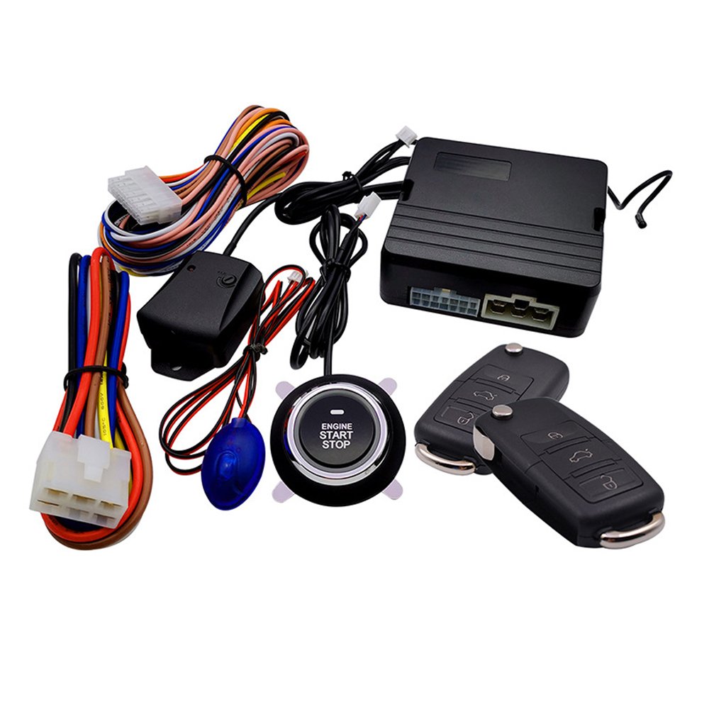 Remote Start Car Security Alarm PKE Keyless Push Button Start System