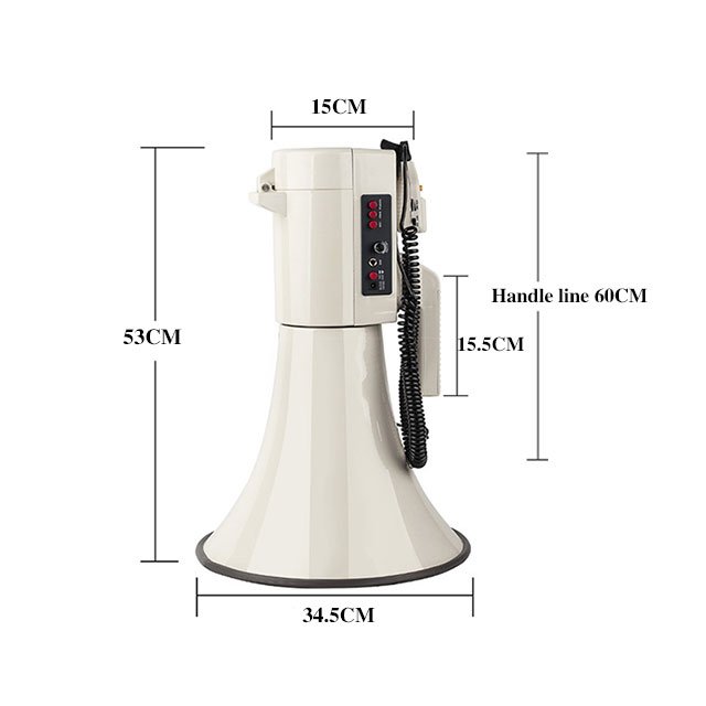 Portable Horn Big Megaphone Playground Siren Rechargeable Megaphone for Vehicle