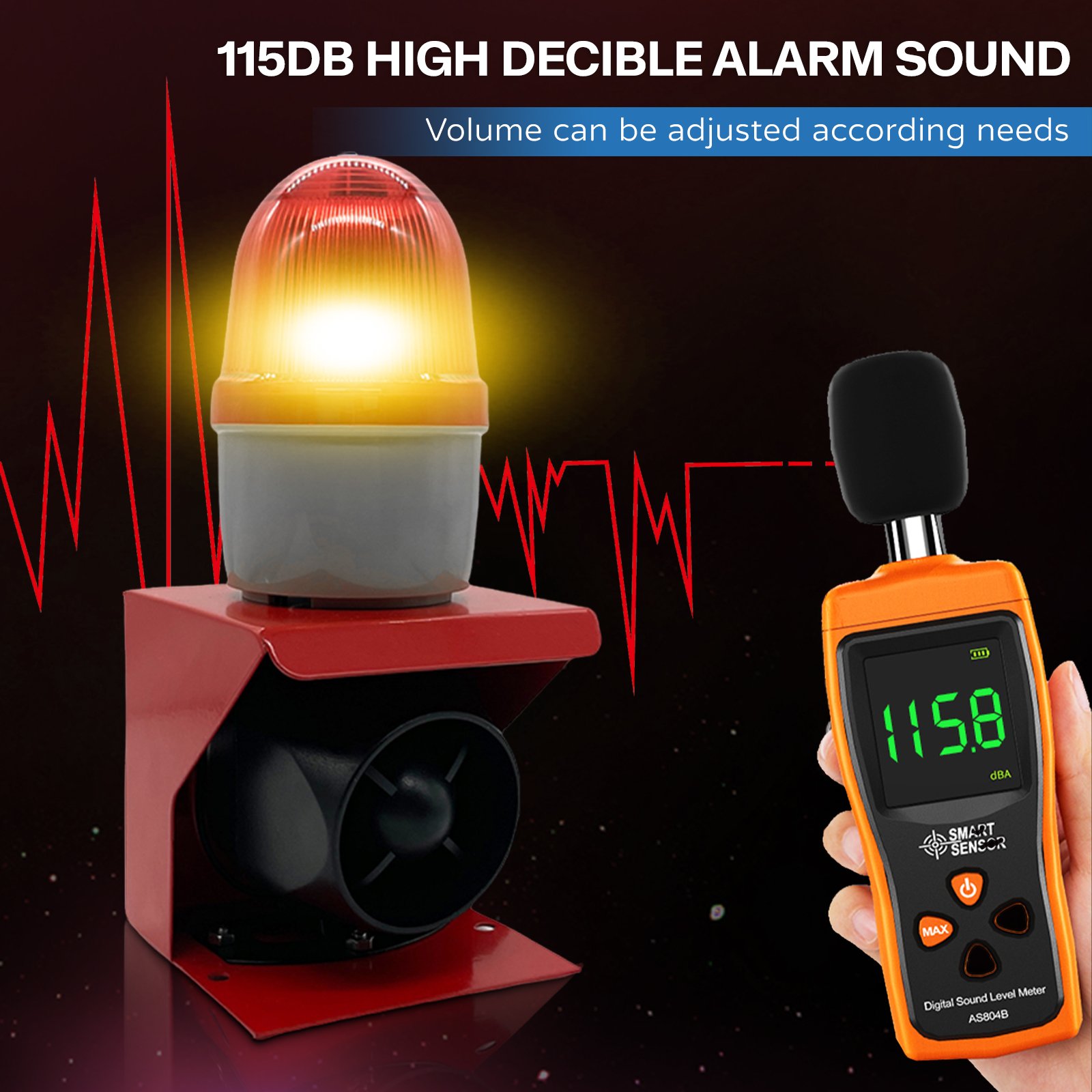 Industrial Sound Light Security Siren Horn Alarm Warning Light for Terminal Vessel Alarm