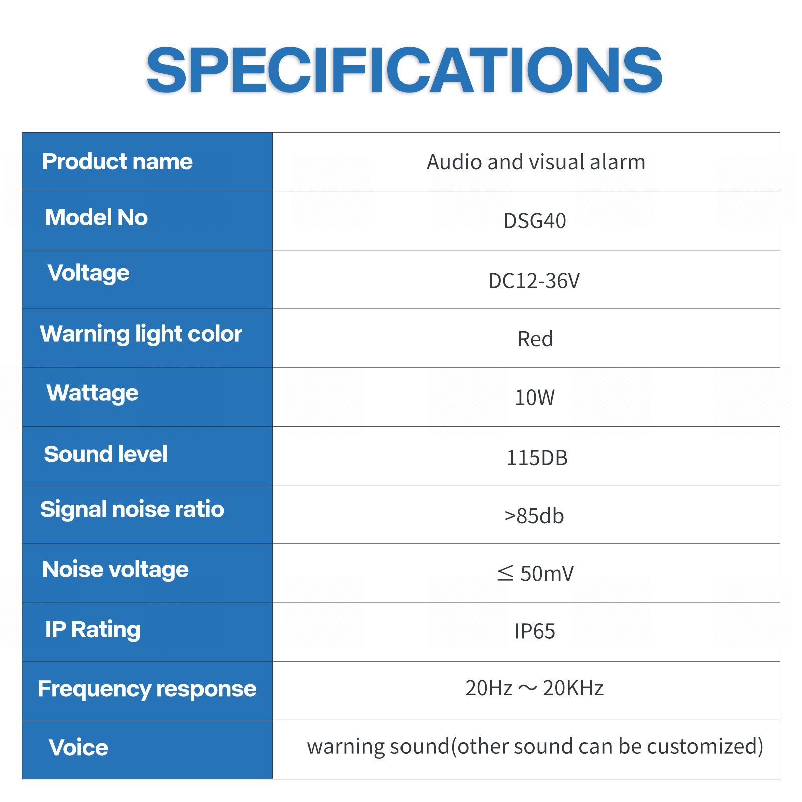 Industrial Sound Light Security Siren Horn Alarm Warning Light for Terminal Vessel Alarm