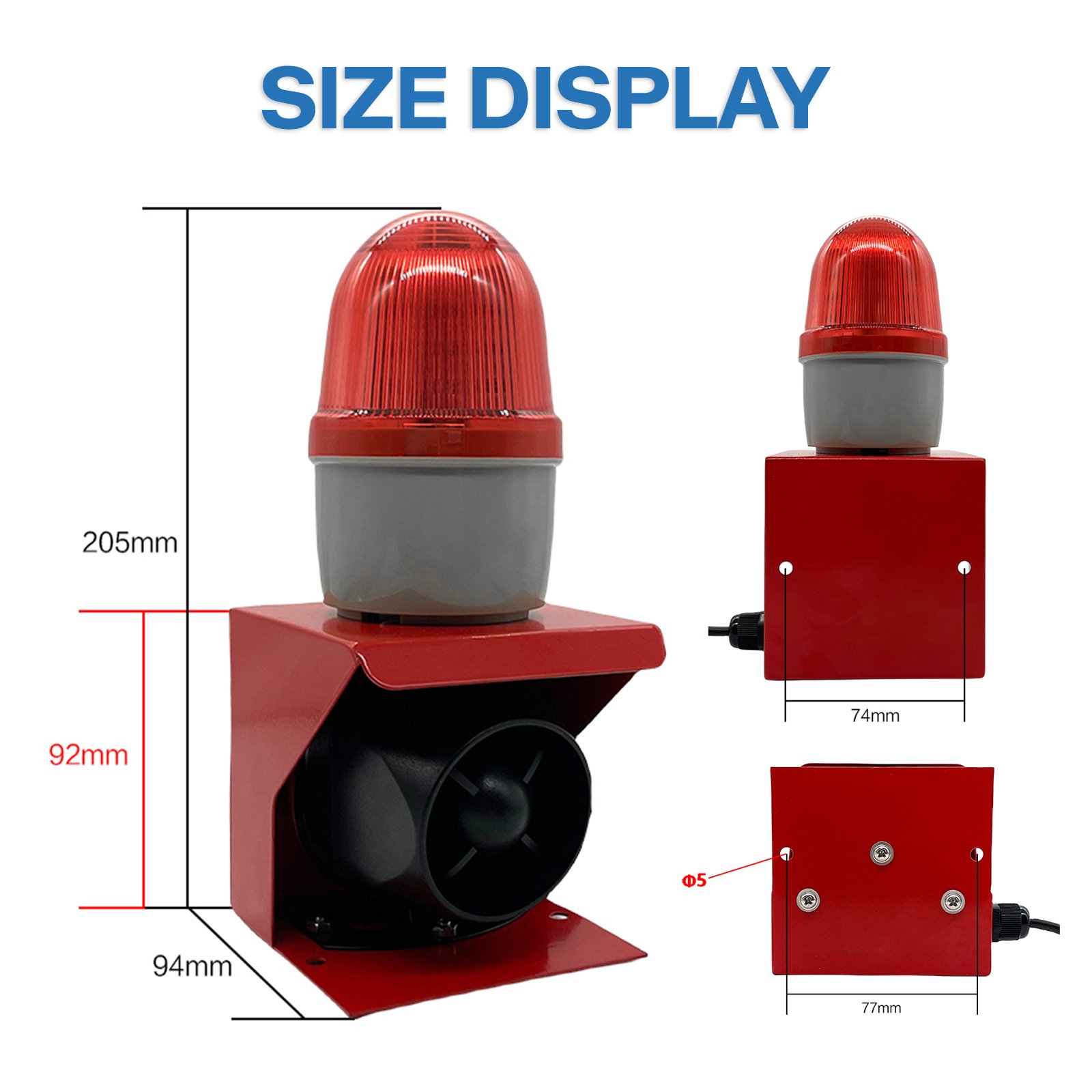 Industrial Sound Light Security Siren Horn Alarm Warning Light for Terminal Vessel Alarm
