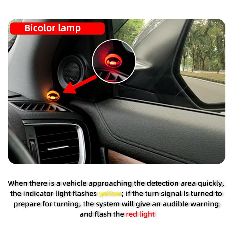 Car Universal 77GHz radar Bsd Blind Spot Detection System Rcta Bicolor Lamp Early Warning Bsm Blind Area lane Change Assistance