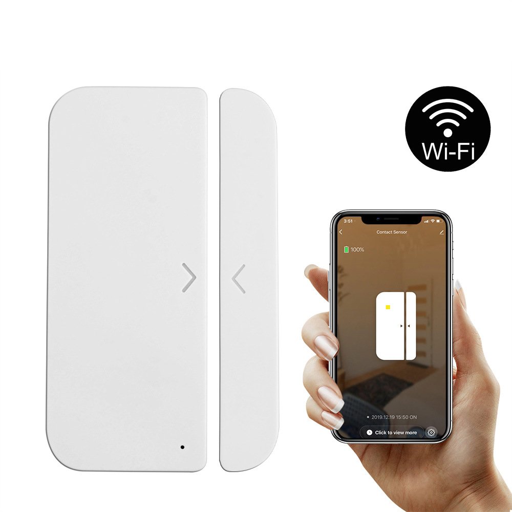 Tuya Smart WiFi Door Magnetic Voice Remote Control Wireless Door and Window Sensor Alarm Intelligent Linkage