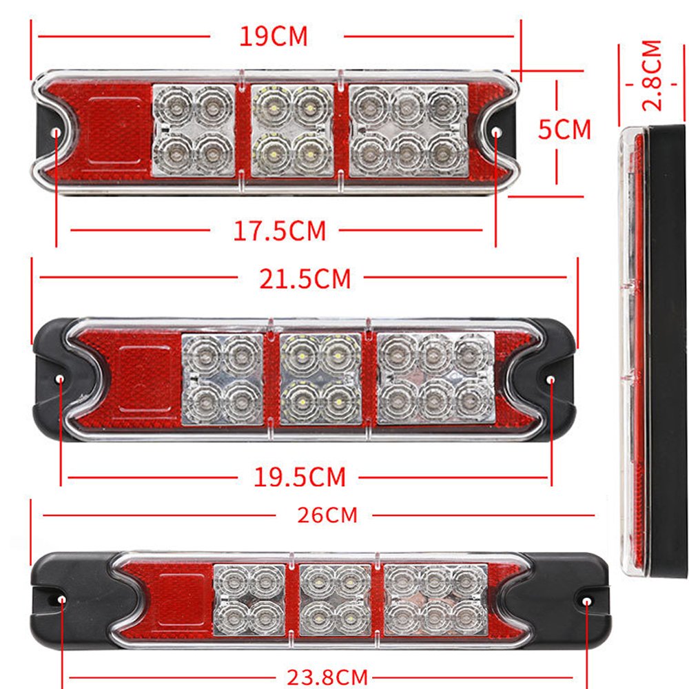 Universal Forklift Led Tail Lights 10-60V Rear Position Light Brake Backup Reverse Turn signal Indicator Lights with Reflector