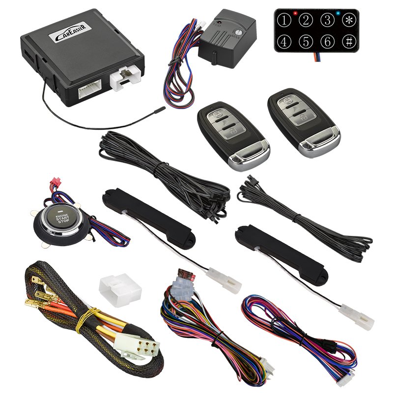 GPS/GSM Smartphone APP Car Alarm and Tracking System with PKE Keyless Entry Push Button Engine Start and Remote Starter