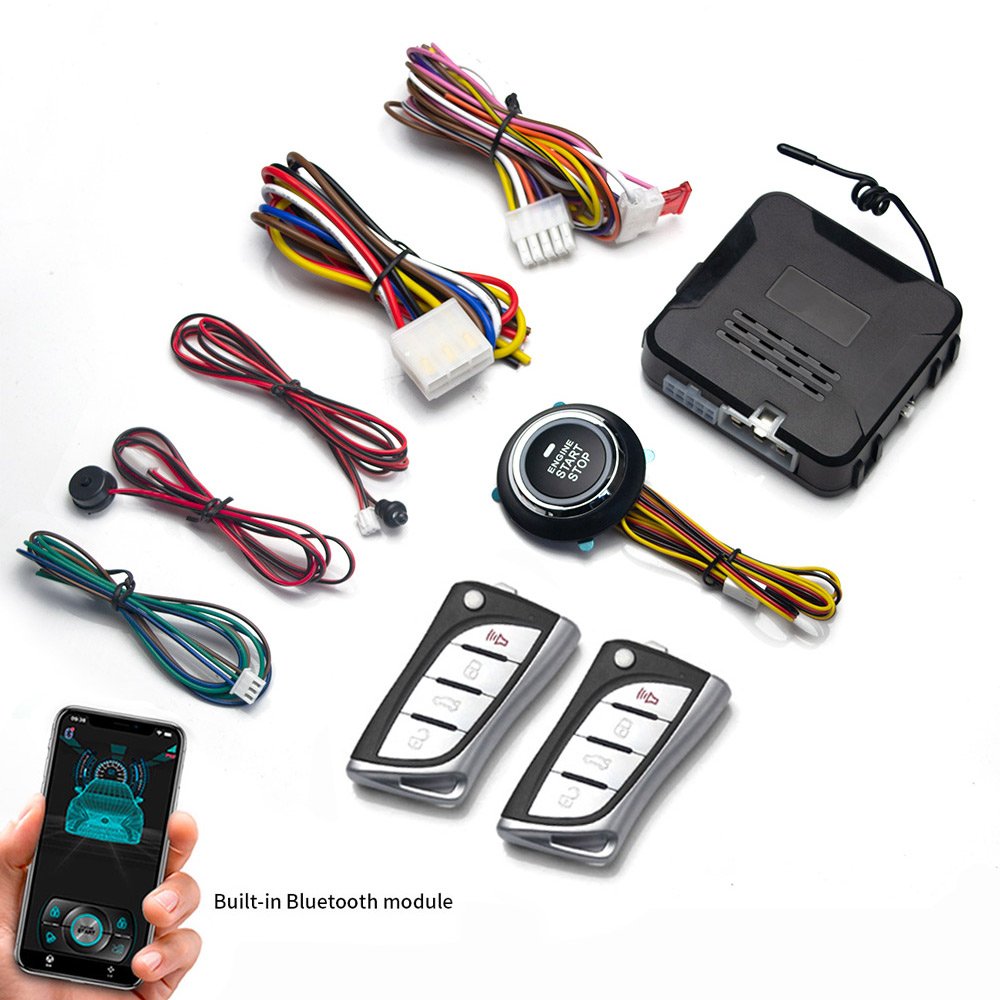 Remote Starter and Car Alarm Smart App Remote Start Stop System for Cars Engine Push Start System with Auto Ignition Button