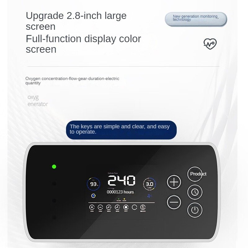 High-Tech Portable Oxygen Concentrator with 4L Battery for Car Outdoor Home Use PS4L by Medi-Core Motor Component